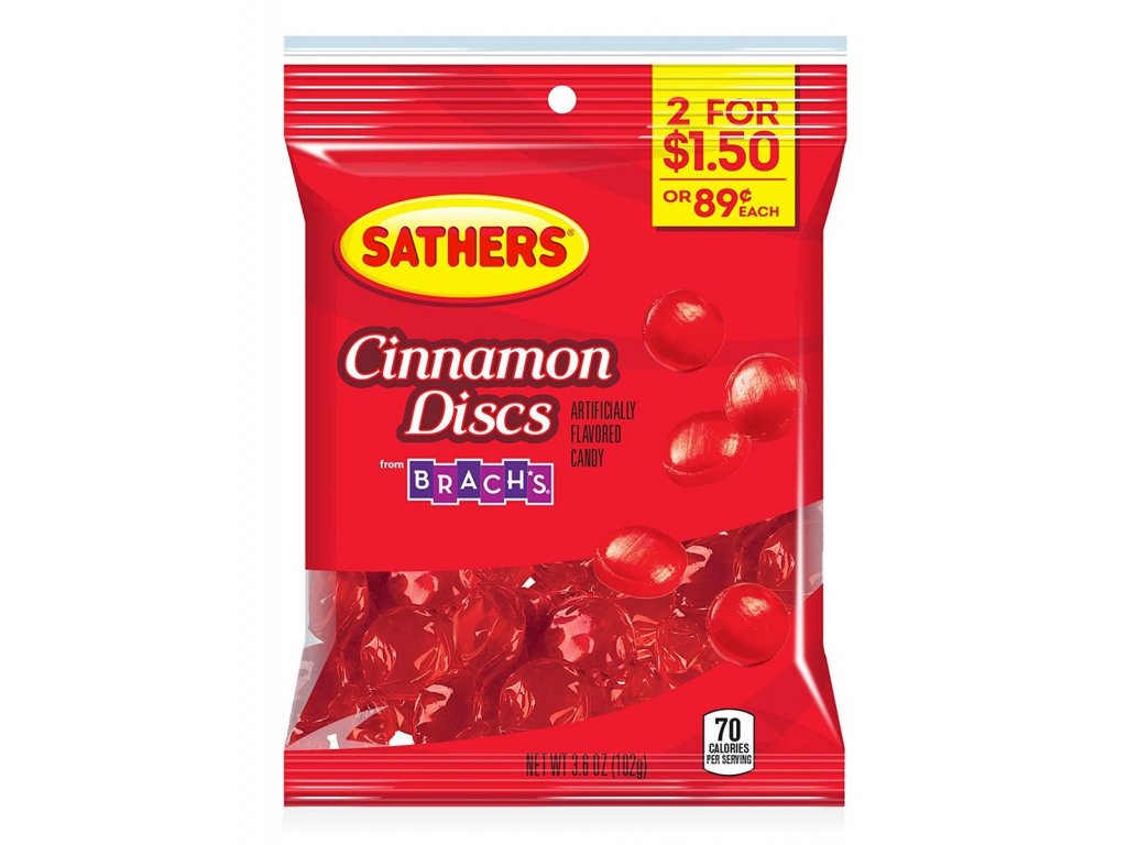Sathers Cinnamon Discs 102g