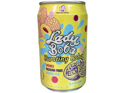 Lady Boba Bursting Boba Bubble Lychee Pasion Fruit Tea 320ml