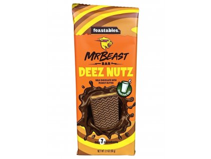 MrBeast Deez Nutz Milk Chocolate and Peanut Butter 60g