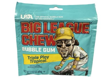 Big League Chew Bubble Gum Triple Play Tropical 60g