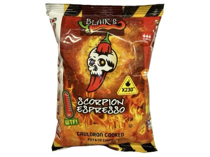 Blair's Scorpion Espresso Chips 50g