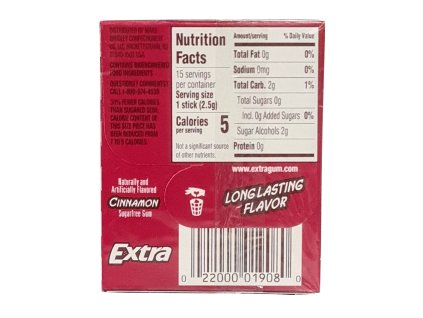 wrigley extra cinnamon gum x 10 units grande
