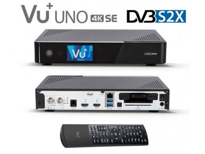 Vu+ UNO 4K SE (1x dual DVB-S2X FBC) - rozbalený kus + Konfigurace linuxového přijímače ZDARMA !