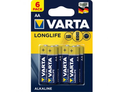Varta Longlife baterie AA alkalické, 6 ks