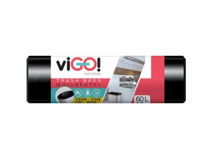 viGO pytle na odpad, 24 µ, 60 × 70 cm, 60 l, 10 ks