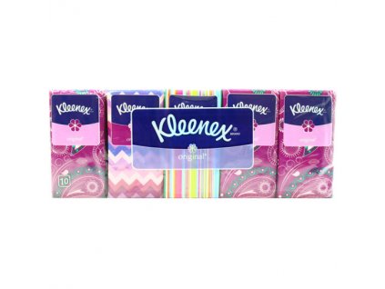 Kleenex Originál Papírové kapesníčky Family 3-vrstvé 10 x 10 ks