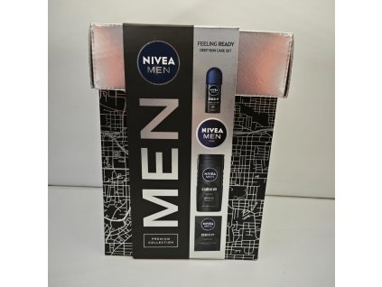 Dárková sada NIVEA MEN DEEP - antiperspirant 50 ml, krém 75 ml, sprchový gel 250 ml, voda po holení 100 ml