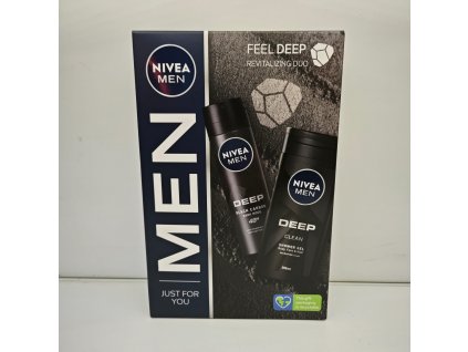 Dárková sada NIVEA MEN DEEP - sprchový gel 250 ml + antiperspirant 150 ml