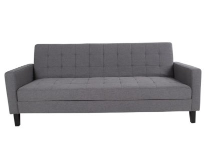 Rozkládací pohovka, čtyřmístná, šedá, hnědá, 204 cm, Milton (Barva hnědá)