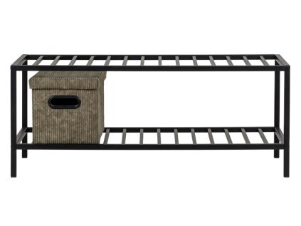 19302 1 kovovy botnik 2 police cerny 79x34 cm vita