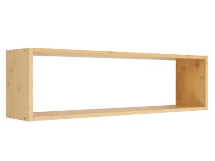 Nástěnná police, bambus, přírodní, 70x15x19,5 cm, Ember