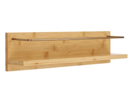 Nástěnná police, bambus, přírodní, 45x10x12 cm, Ember