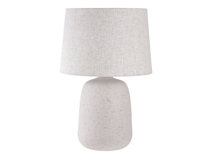 Stolní lampa, krěmová, keramická, látková, 47 cm, Croft