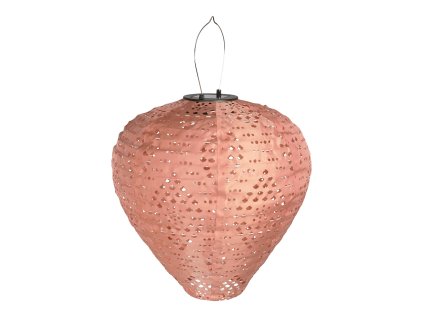 Závěsná LED lucerna, solární, venkovní, růžová, 30 cm, Greatham
