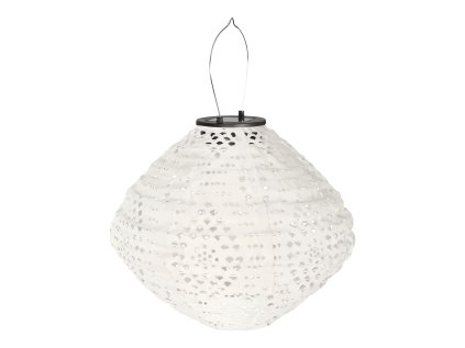 Bílá LED lucerna, solární, venkovní, 30x24 cm, Harwood