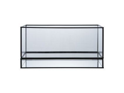 20949 skleneny svicen kov sklo cerny 30x12x15 cm hurricane