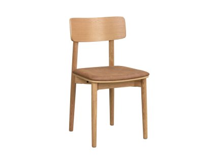 120940 b Wolcott chair brown microfibre fabric oak