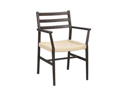 123015 b Harlan armchair brown oak braided seat