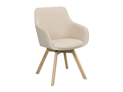 117880 b Alison arm swivelchair light beige oak