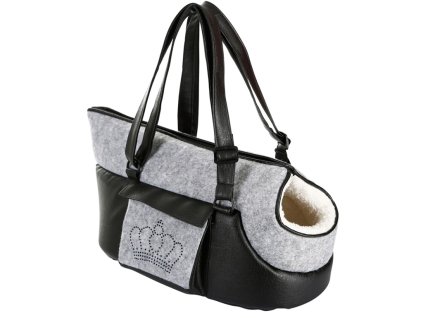 cestovni taska pro psa kerbl 80362 chiara 40x20x21 cm sedo cerna 1