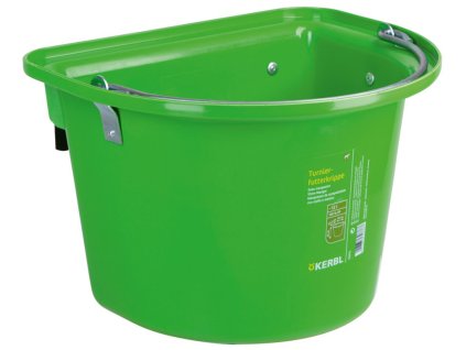 zavesny kbelik na krmivo kerbl 32876 12l s madlem plastovy zeleny