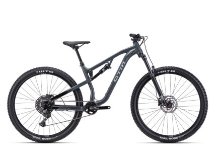 Celoodpružený bicykel CTM Skaut 1.0 lesklá čierna / matná sivomodrá 2025
