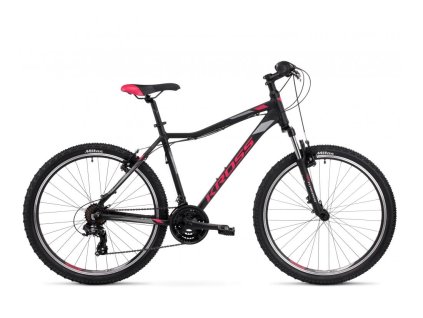 Bicykel Kross LEA 1.0 matná čierna/malinová/šedá