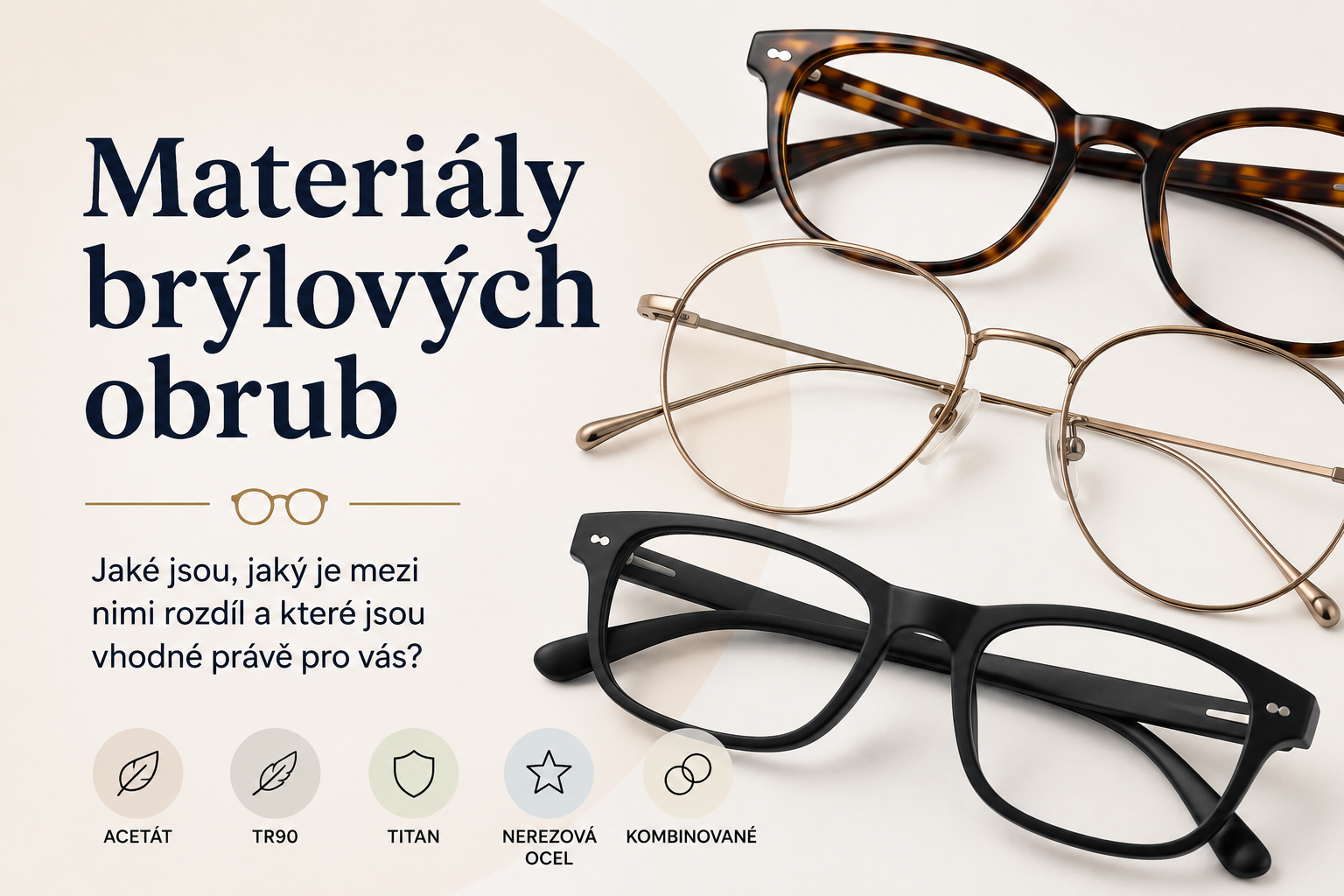 Materiály brýlových obrub - jaký vybrat a proč na něm záleží?