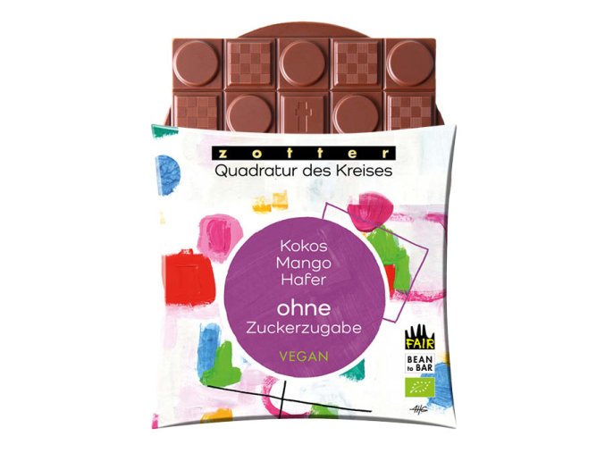 vegan čokoláda ovesné mléko, kokos, mango