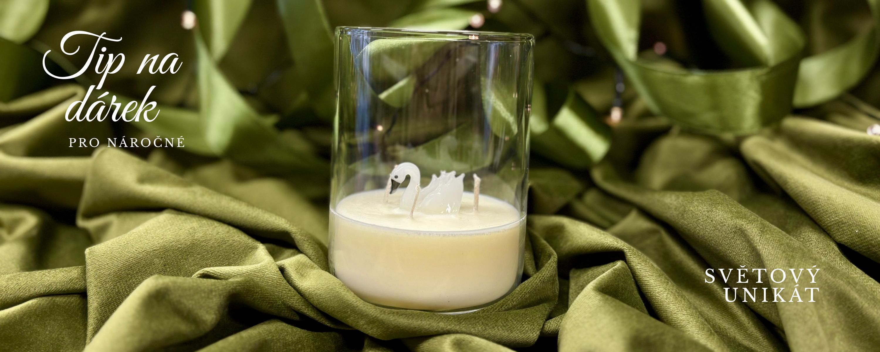 Svíčka Bílá labuť