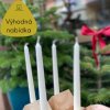 Adventní sada - VČELÍ SVÍCE kónická BÍLÁ 22,5cm