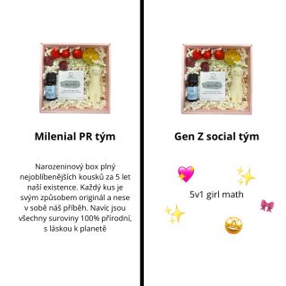 Milenial PR tým vs Gen Z social tým.🤭 Jaký popis volíte vy? Dárek ke každé objednávce 👉🏻 tvojesvicka.cz #tvojesvicka #genz...