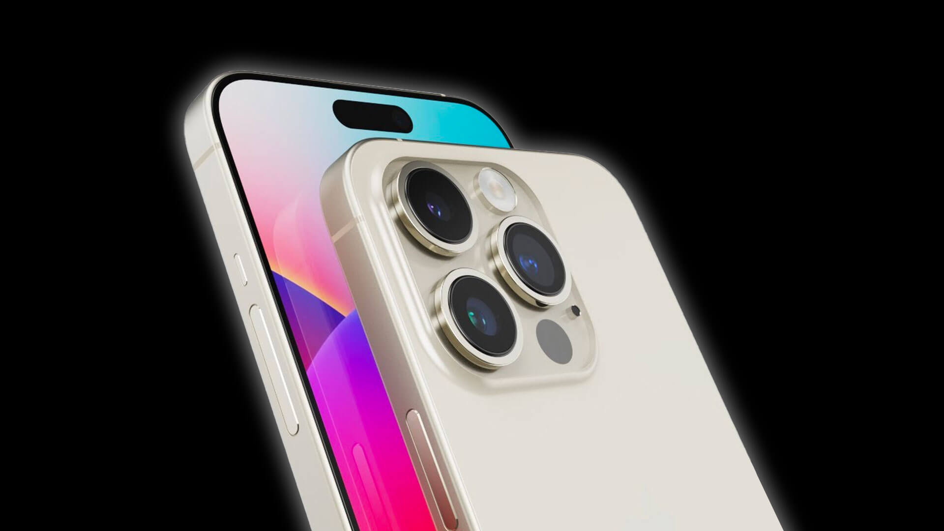 Telefón iPhone 15 Pro Max z oboch strán.