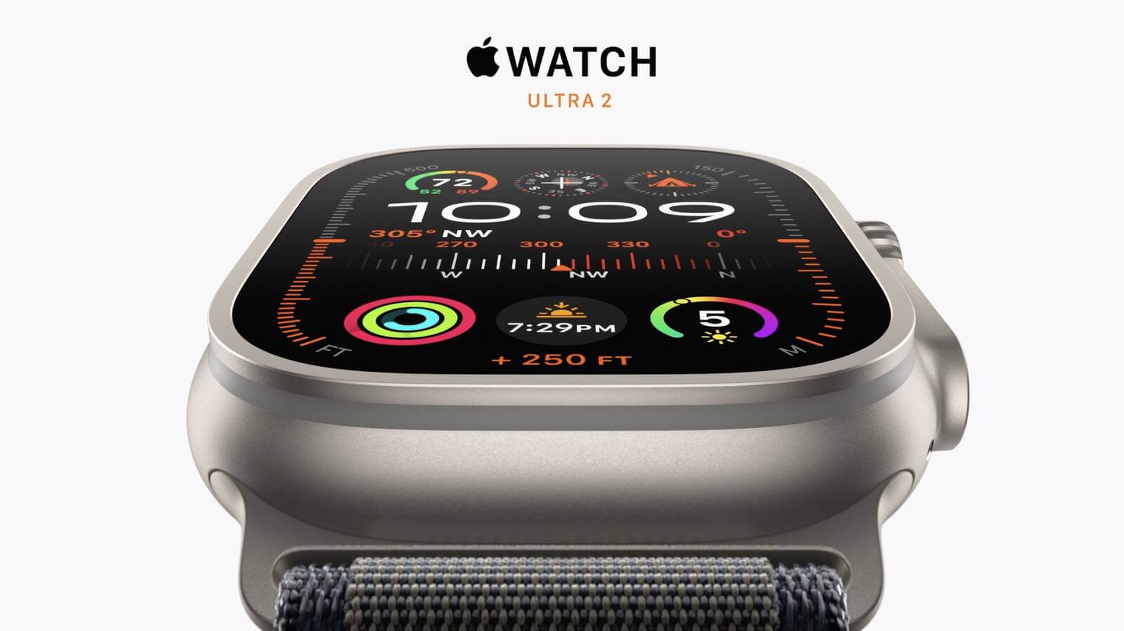 Strieborné hodinky Apple watch ultra 2. 