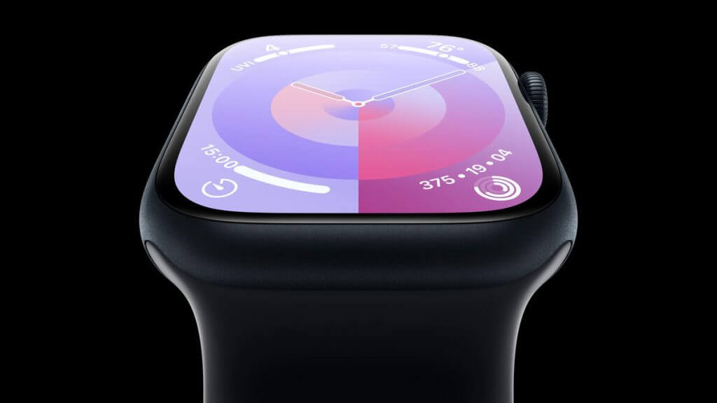 Apple watch series 9 hodinky zblízka. 