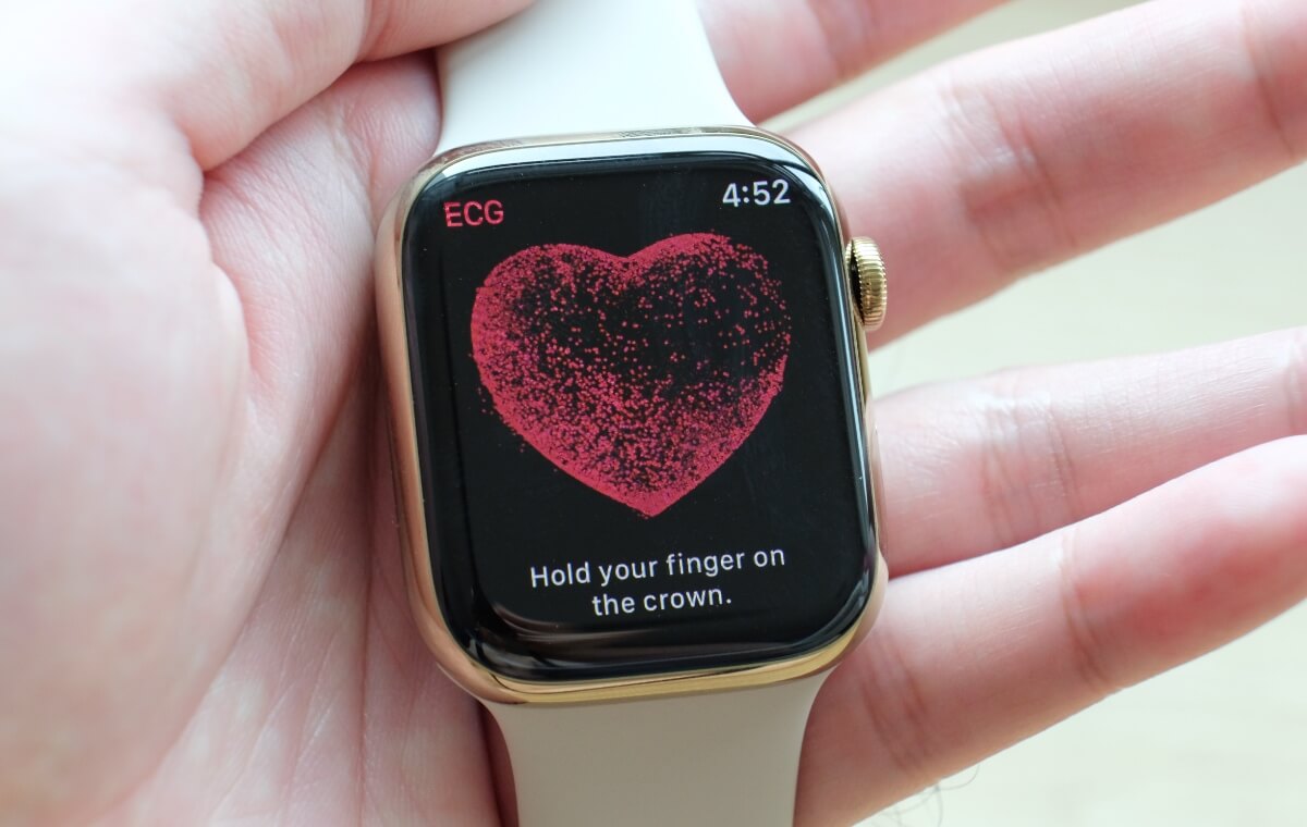 Hodinky Apple watch series 9, funkcia EKG. 