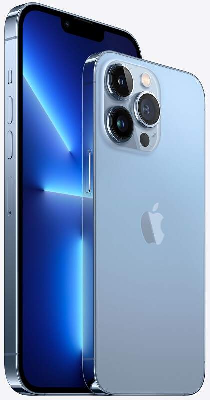 Pohľad na fotoaparáty,Apple iPhone 13 Pro | 512 GB | Modrý - Sierra Blue