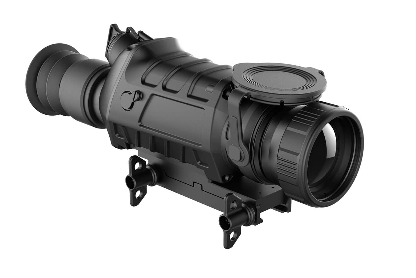 Pozorovacií puškohľad s termovíziou čiernej farby. 