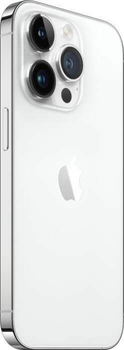 Zboku iPhone 14 Pro, strieborný, 128 GB