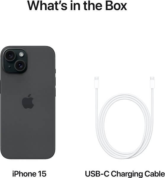 Apple iPhone 15 PLUS čierny USB-C konektor