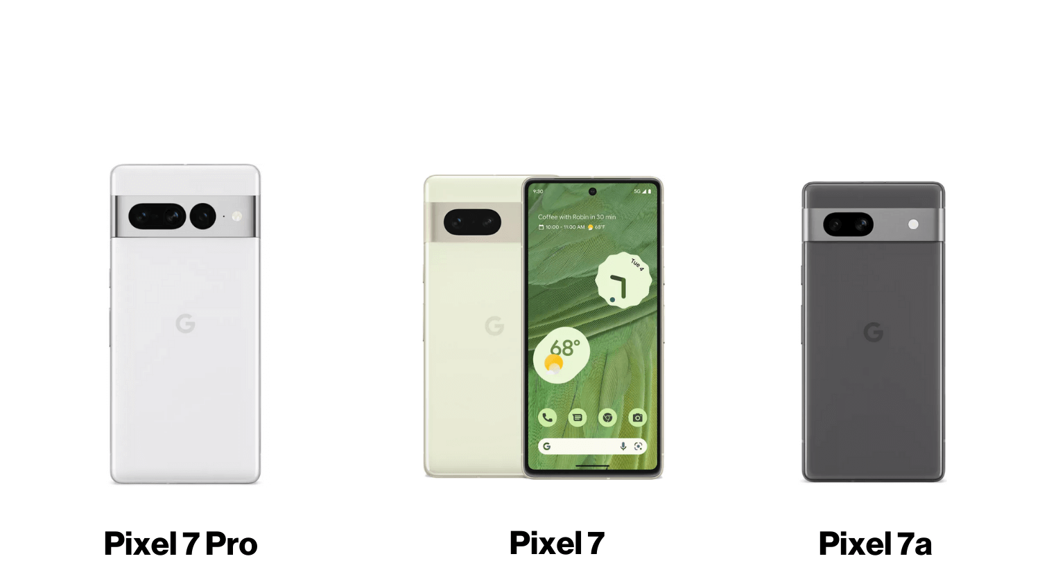 Google Pixel 7, 7a, 7Pro