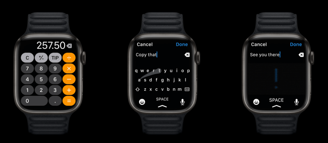 Apple Watch 7 písanie