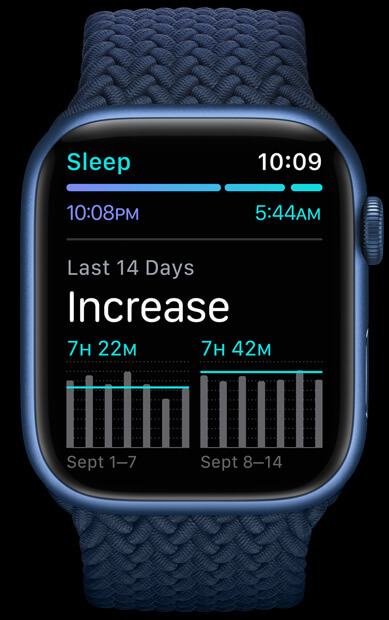 Apple Watch 7 meranie spánku