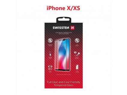 Ochranné tvrdené sklo Swissten 3D Apple iPhone XS MAX - čierny rámik