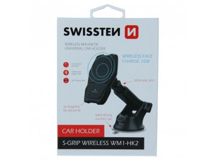 Magnetický držiak do auta Swissten s bezdrôtovým nabíjaním S-GRIP WM1-HK2