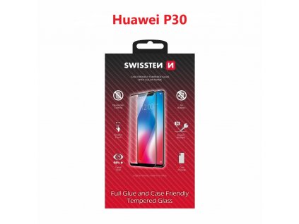 Ochranné tvrdené sklo Swissten 3D Huawei P30 - čierny rámik