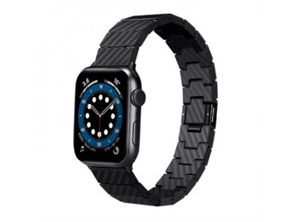 Pitaka remienok Carbon Fiber Strap pre Apple Watch 42/44mm - Black