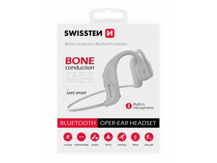 Bluetooth slúchadlá Swissten BONE CONDUCTION - biele