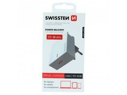 Sieťový adaptér Swissten PD3.0 45W - biely