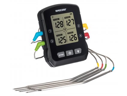 Teplomer do kuchyne so štyrmi termosondami -  Levenhuk Wezzer Cook MT90 cooking thermometer